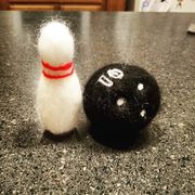Sean's Day 11: Felted Wool Bowling Set